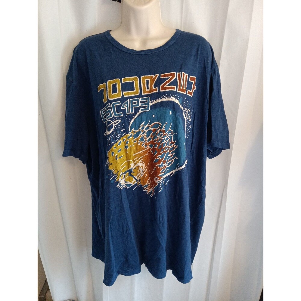 Journey For Lucky Brand Band Music Concert Blue Graphic T Shirt Sz 2XL